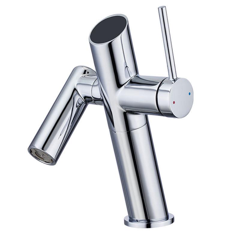 Plumbing hardware all-copper faucet household balcony bathroom bathroom rotating universal joint серебряный