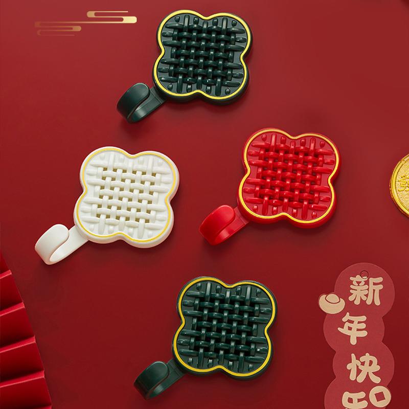 1/3pcs Chinese Knot Hooks Wall Hanging Hook Self-Adhesive Towel Key Bag Holder Clothes Punch-Free Hanger Strong Adhesive Organizer Rack
