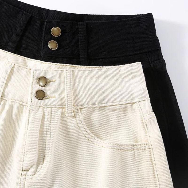 Damskie luźne szorty jeansowe z wysokim stanem, codzienna odzież uliczna, plus size, szerokie nogawki, krótkie spodnie damskie na lato 2025