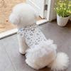 Summer New Pet Princess Dress Cat Clothes Ballet Ragdoll Cat Gold Gradient Floral Puffy Dress