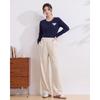 IEF Autumn/Winter High-Waist Wide-Leg Casual Trousers