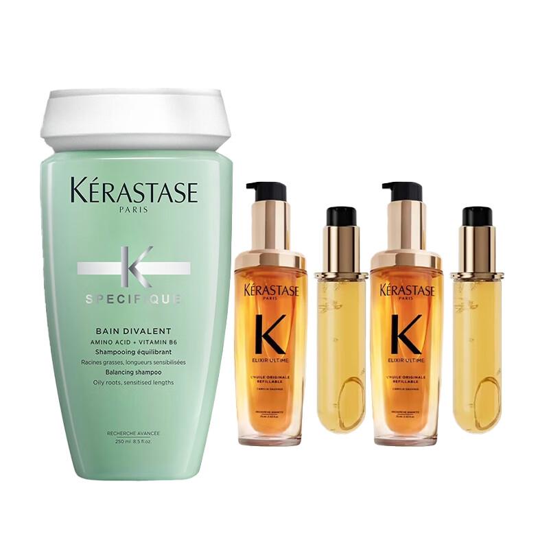 Kérastase Dual-Function Shampoo & Hair Oil Set