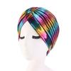 New Colorful Women Muslim Hijab Inner Hijab Caps Laser Silky  Cross Turban Headband Headwrap Women Muslim Hijab Scarf Headscarf