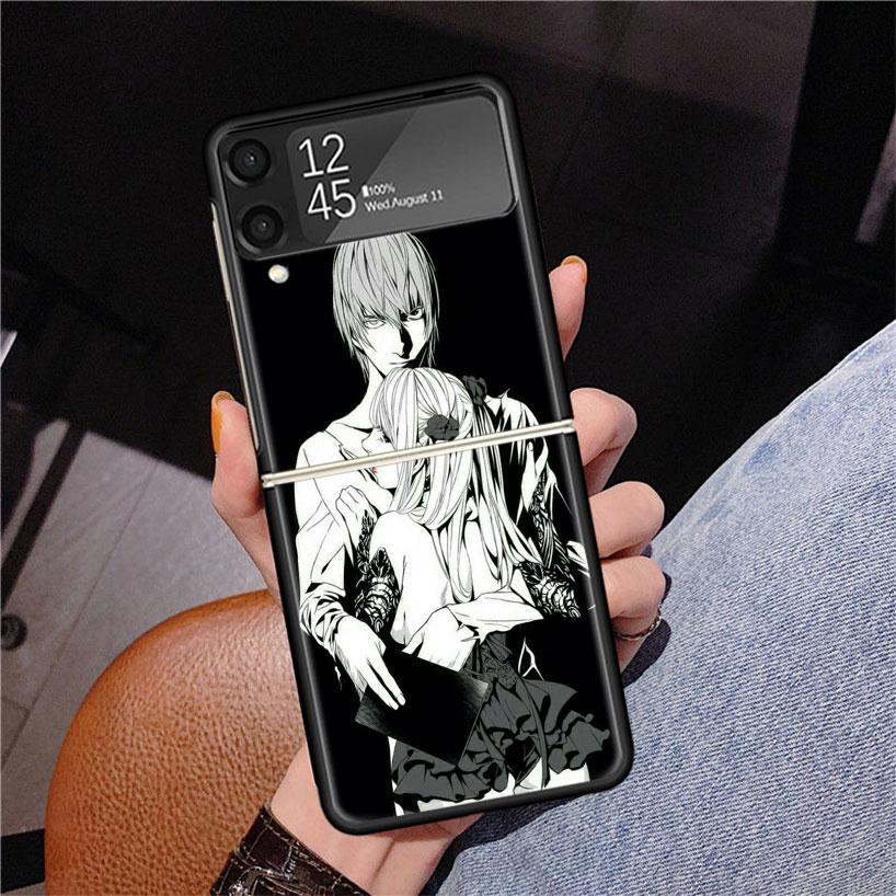 N-Note D-Death Anime Ryuk Phone Case For Samsung Z Flip 7 6 5 4 3 Galaxy ZFlip7 ZFlip6 ZFlip5 ZFlip4 ZFlip3 5G Print Cover