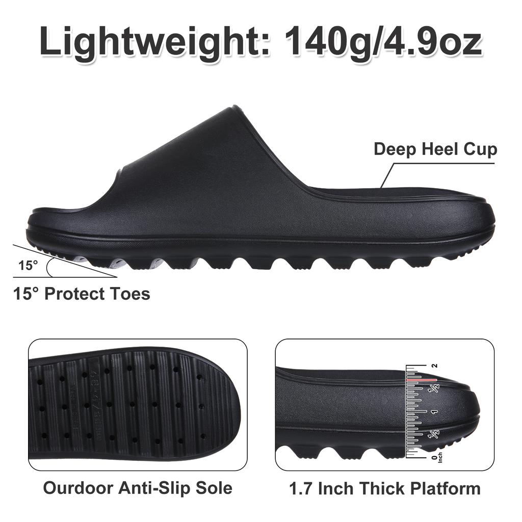 Goosecret New Summer Thick Sandals Platform Slippers For Men Women Unisex Beach Slippers Non-slip Bathroom Slides House Shoe
