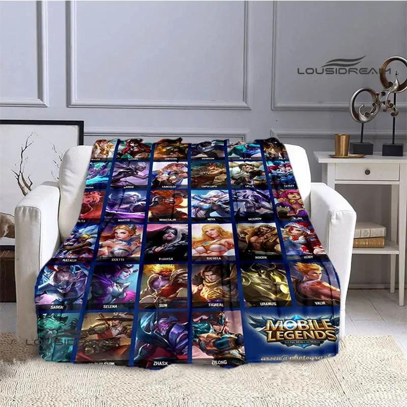 Mobile Legends Bang Bang Cartoon Printed Blankets Fashion Warm Flange Blanket Home Travel Blanket Bed Linings Birthday Gift