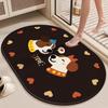 OEING Absorbent Bathroom Floor Mat with Dog Pattern