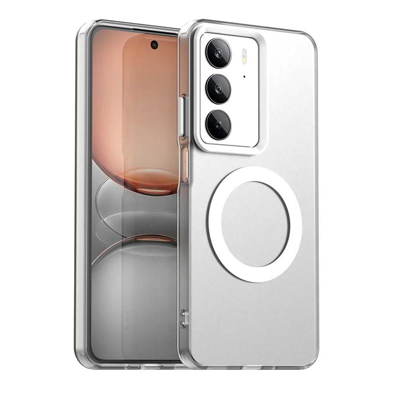 Magnetic Adsorption Wireless Charge Clear Case For Realme C75 Transparent Back Case For Realme C75 Case For Realme C75 6.72 inch