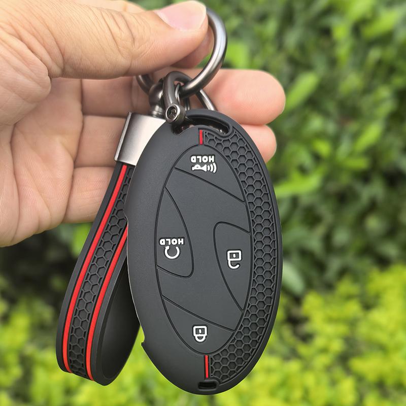 Silicone Car Key Case For Hyundai Kona Ev N-Line Tucson 2025 Grandeur GN7 IONIQ 6 Santa Fe MX5 Garden Gl Remote Key Protect