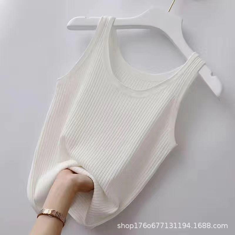 [] Sling threaded vest women's large size slim-fitting summer outer wear inner bottoming shirt sleeveless vest