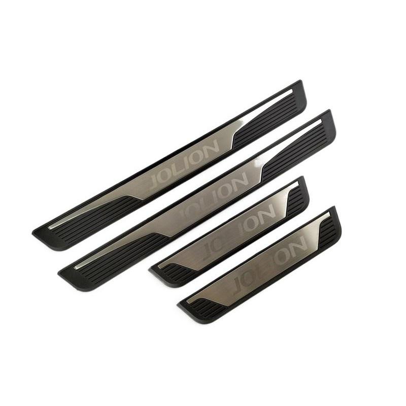 4PCS Plastic Stainless Steel For Haval JOLION Car Door Sill Pedal Welcome Scuff Plate Cover Sequ