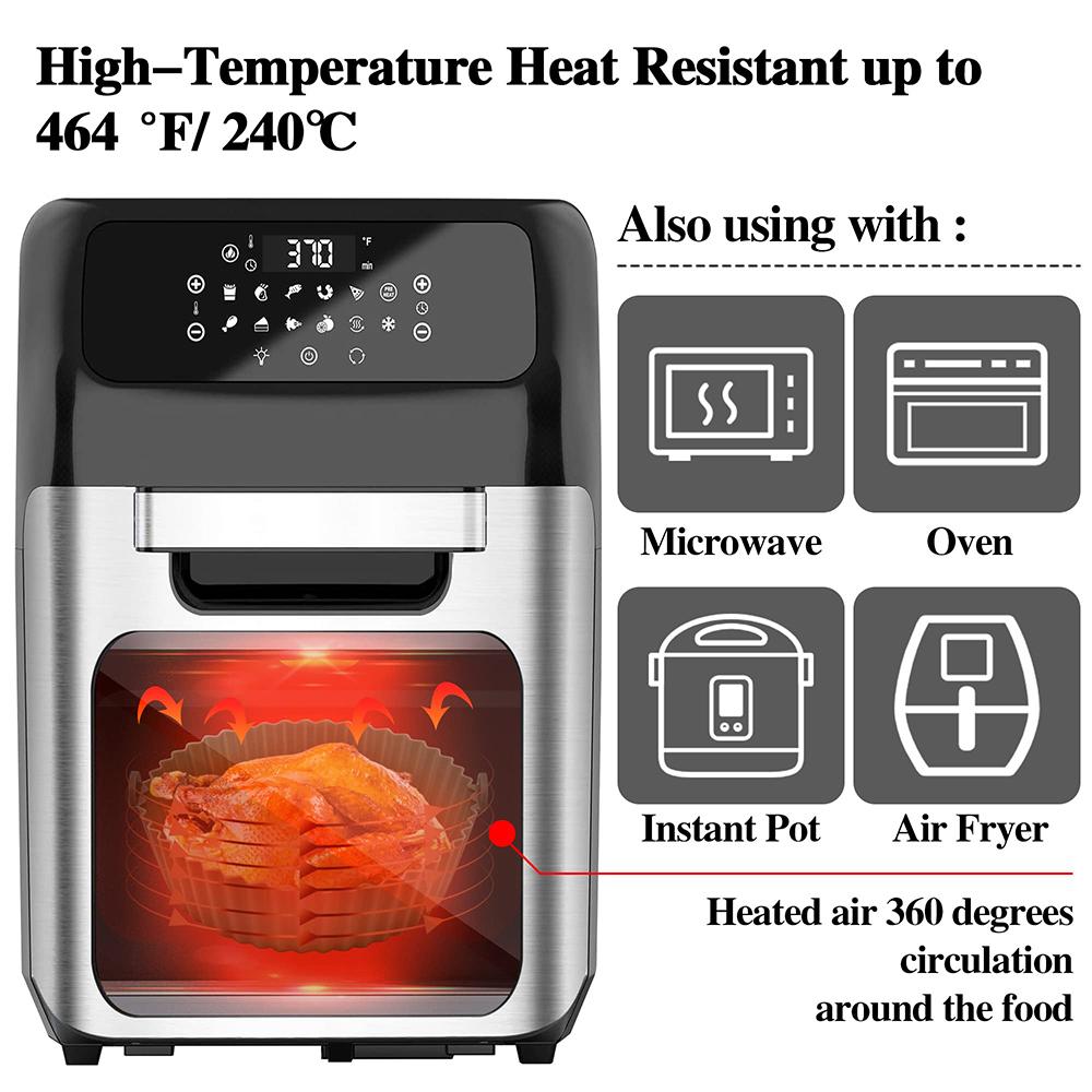 Air Fryer Silicone Mat With Holder Reusable Air Fryer Oven Accessory