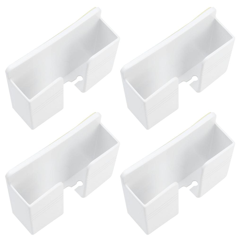 4 stk Veggmontert Oppbevaringshylle Punchfri Vegg Fjernkontroll Mobiltelefon Ladebase