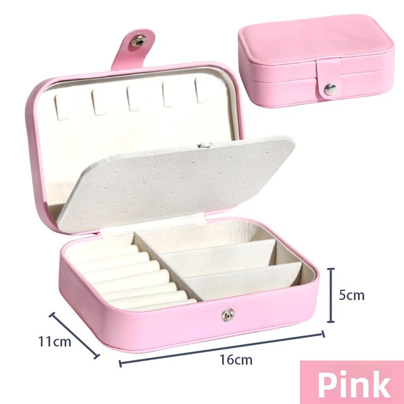 Portable Travel Girl Jewelry Storage Box, Necklace, Ring and Earring Storage Box, Double-layer Home Accessory Box, Jewelry Box