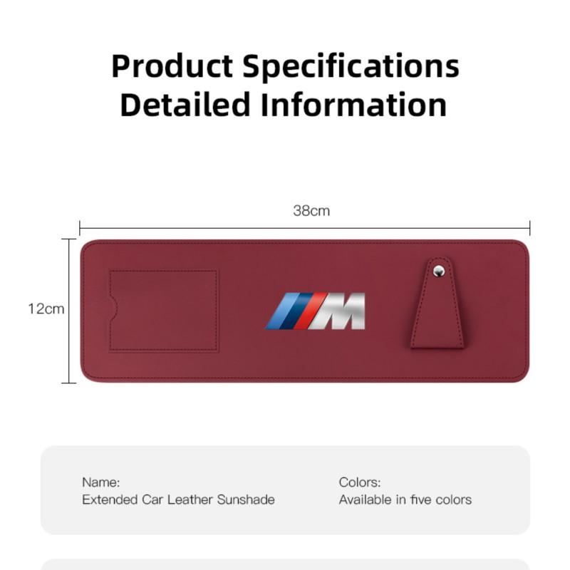 For BMW  LCV62026New Napa Leather Car Sunshade  Holder Valve Cap Decoration For BMW X1 X2 X3 X5 X4 X6 X7 iX3 F20 F10 F07 E70 E46 E90 E92 E60