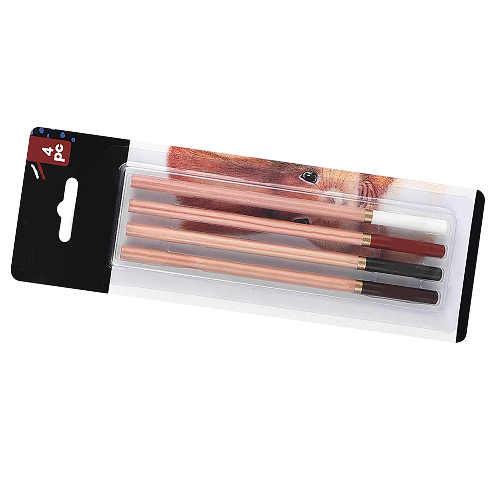 

4 шт. цветных карандашей для набросков, набор угольных карандашей для начинающих, для рисования, затенения, раскрашивания, наложения слоев