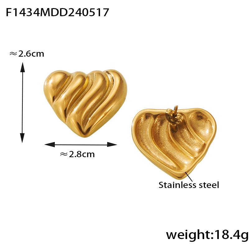 

Модные волнистые серьги Love, серьги из титановой стали с покрытием из 18-каратного золота