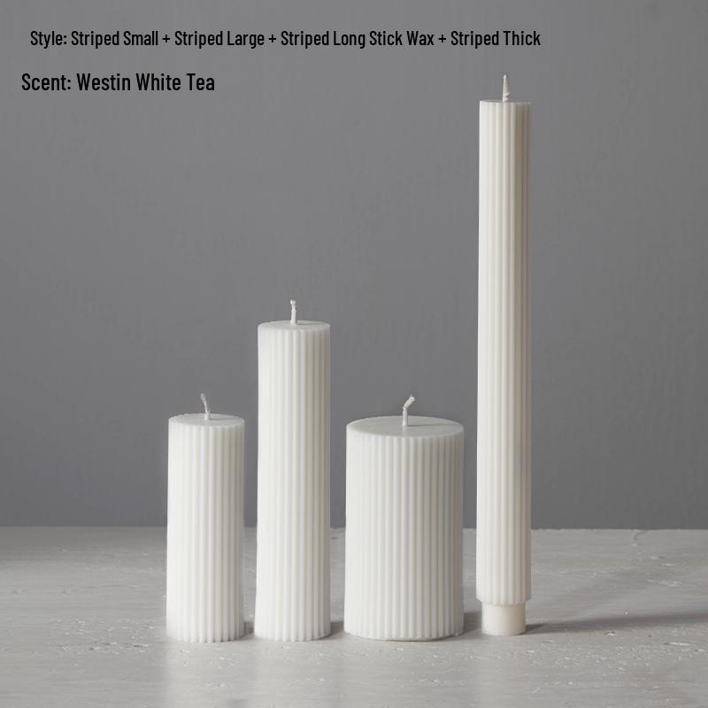 Smokeless White Retro Scented Candle for Weddings & Home Decor