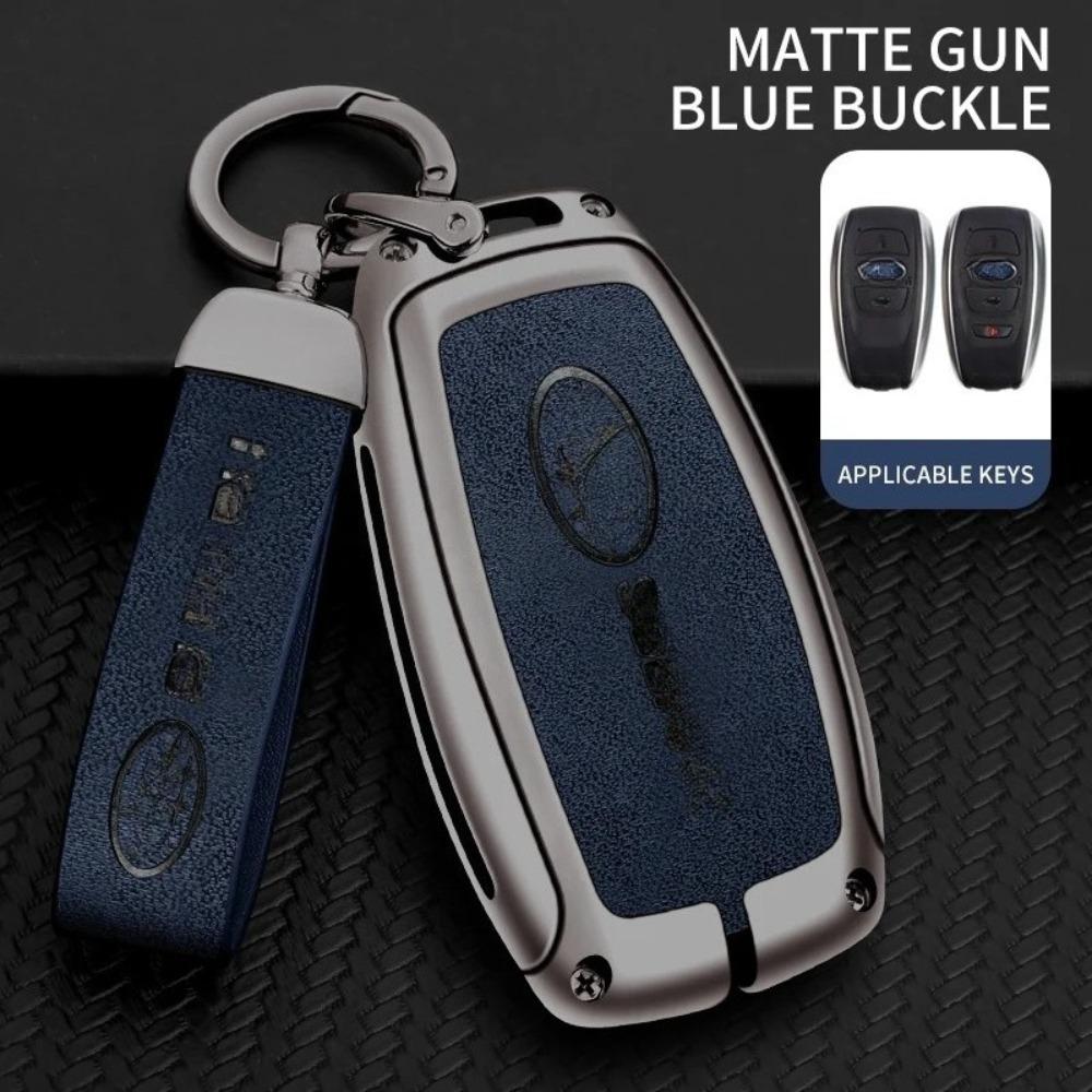 Auto Zinklegierung Schlüsseletui Tasche für Subaru Brz Wrx Xv Ascent Forester Outback Impreza Legacy Auto Metall Schlüsselhülle Autozubehör