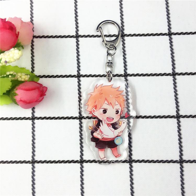 Haikyuu!! Double-Sided Keychain Pendant: Hinata, Kageyama, Kenma