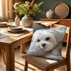 Adorable Maltese Puppy Sofa Pillow Cover Puppy Cushion Pillow Cover Modern Style Durable And Soft Polyester Pillowcase Decor