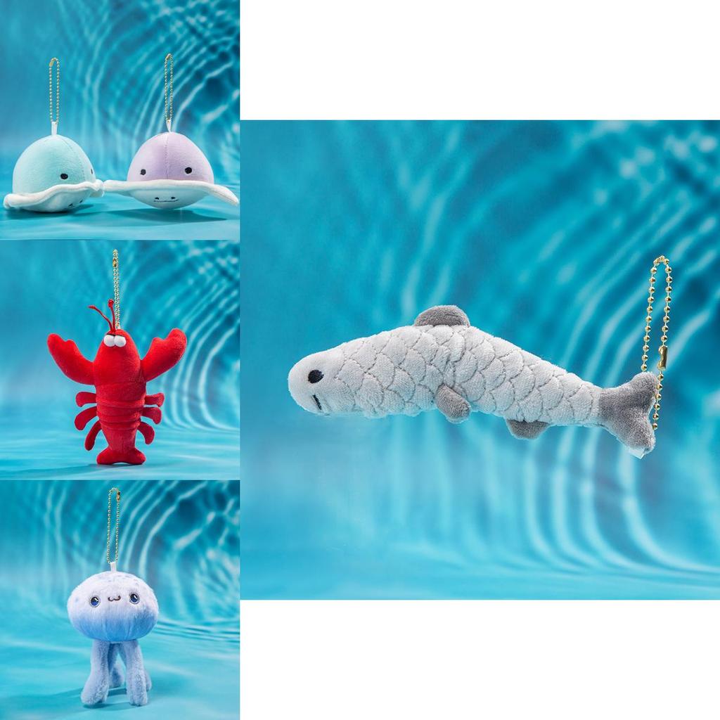 Oceanarium Crayfish Plush Keychain With Cartoon Animal Design For Kids And Collectors