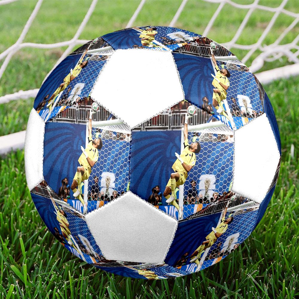 vozinha cabo verde Size 5 Soccer Ball, Machine-Stitched PVC, Durable & High Bounce, All Ages Fit, fan merchandise, matches & outdoor use.