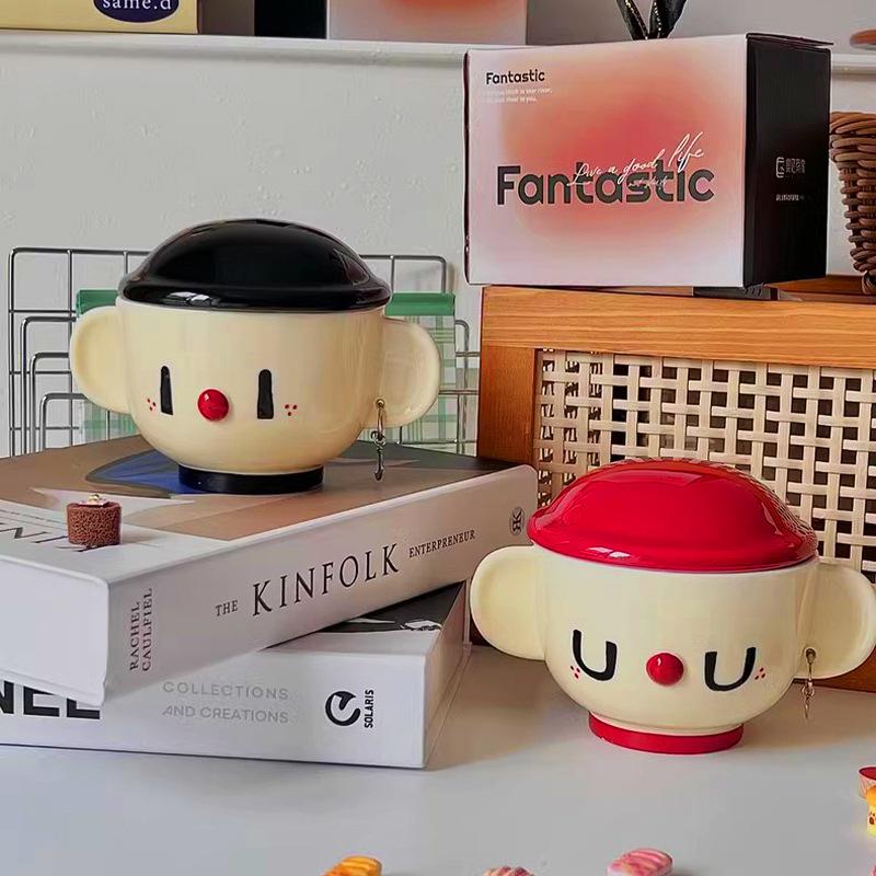 Breakfast Bowl Earring Cup Birthday Gift Yogurt Cup Girl Sends Best Friend Ceramic Water Cup Mug