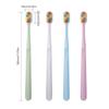 Four-color adult toothbrush, individually packaged, soft and dense bristles to reduce gums