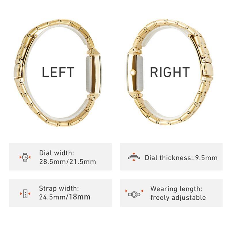 Luxus Goldene Quarz Armbanduhren Für Damen Mode Wasserdicht Damen Herren Uhren Relogio Feminino