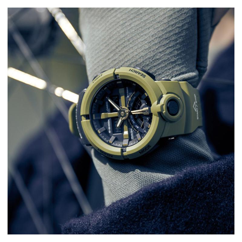 Casio LCD/Pointer Dual Display Series G-SHOCK Series Waterproof Fashion Sports Quartz Movement Resin Strap Japanese and Korean Watch Men's GA-500P-3A