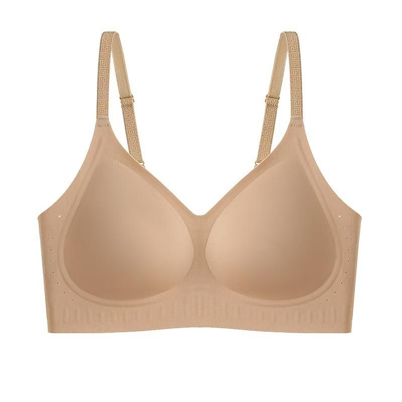 Soft Seamless Push-Up Bra for Small Busts - Camellia Scented, Invisible Silk Lingerie for Women