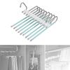 Multi Layer Folding Pants Hangers Slack Wardrobe Travel Hotel Hanging Rack 
