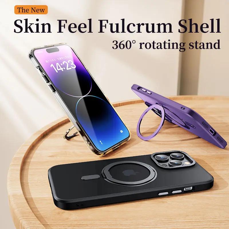 360° Magnetic Stand for iPhone 15 14 13 12 Pro Max Case Support for MagSafe MIL-Grade Drop Protection with Rotatable Magnet Ring
