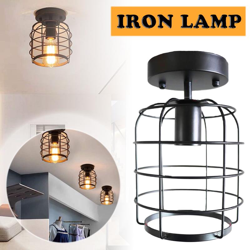 

PDTO Винтажный промышленный потолочный светильник заподлицо, подвесной светильник, светильник для бара, прихожей