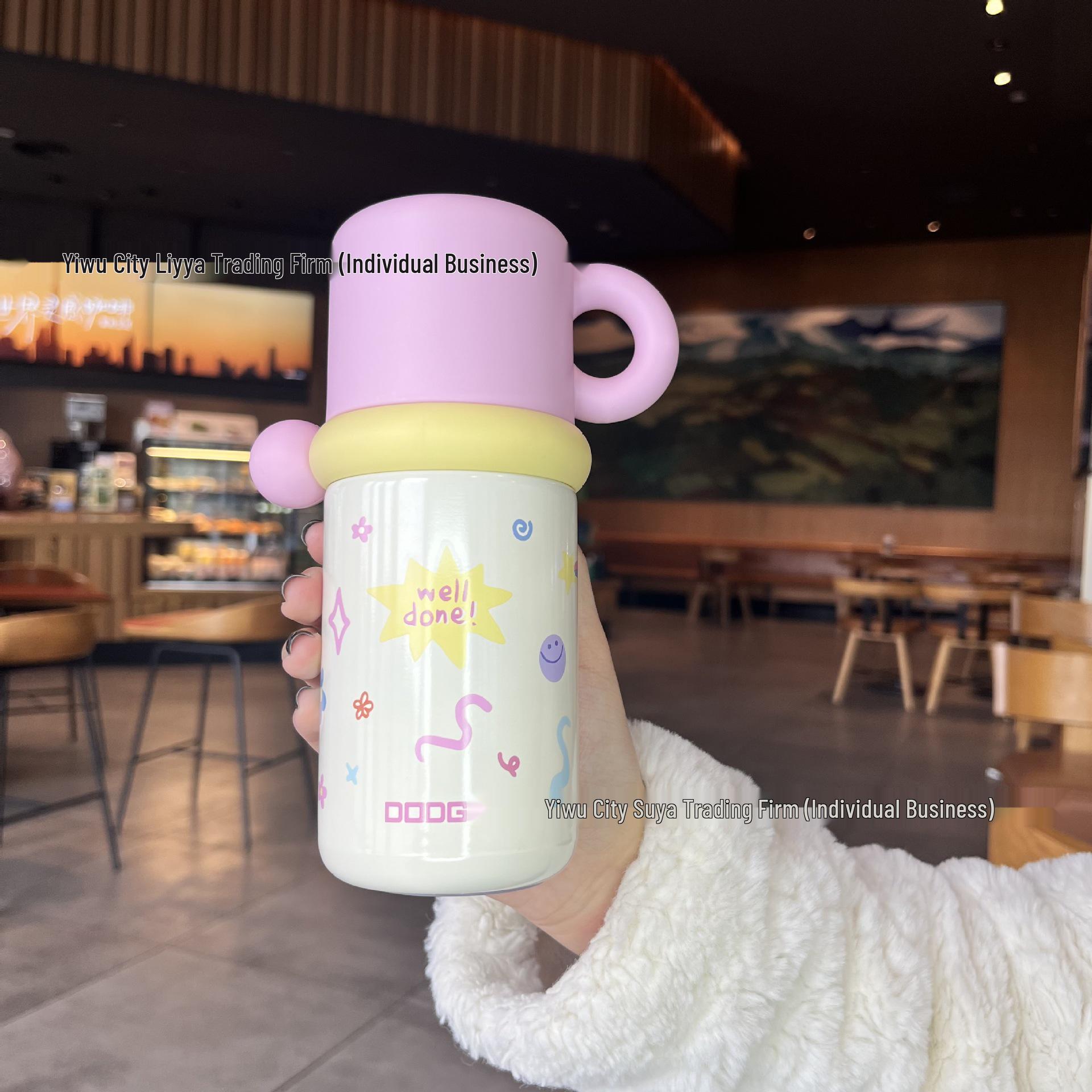 

Dodge Sugar Heart Cute 316 Stainless Steel Insulated Cup for Girls - Portable and Perfect for Students and Children 350ml розовый