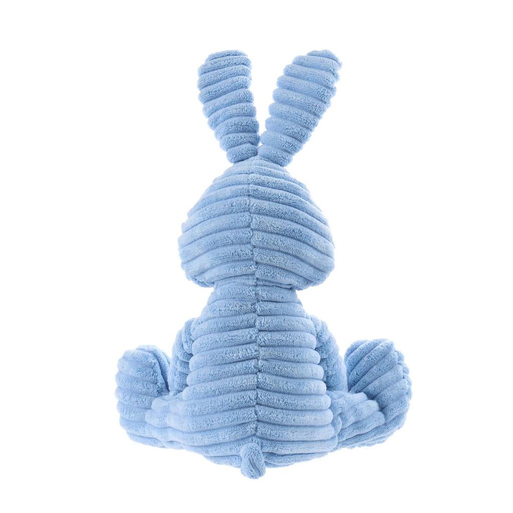 Apricot Lamb Blue Corduroy Bunny Plush Toy for Kids, Soft and Cute Fluffy Blue Corduroy Bunny for Girls and Boys, 23cm
