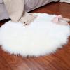 Cozy Round Rug Soft Furry Mat for Home Decoration Sofas Chairs Desks and Beds