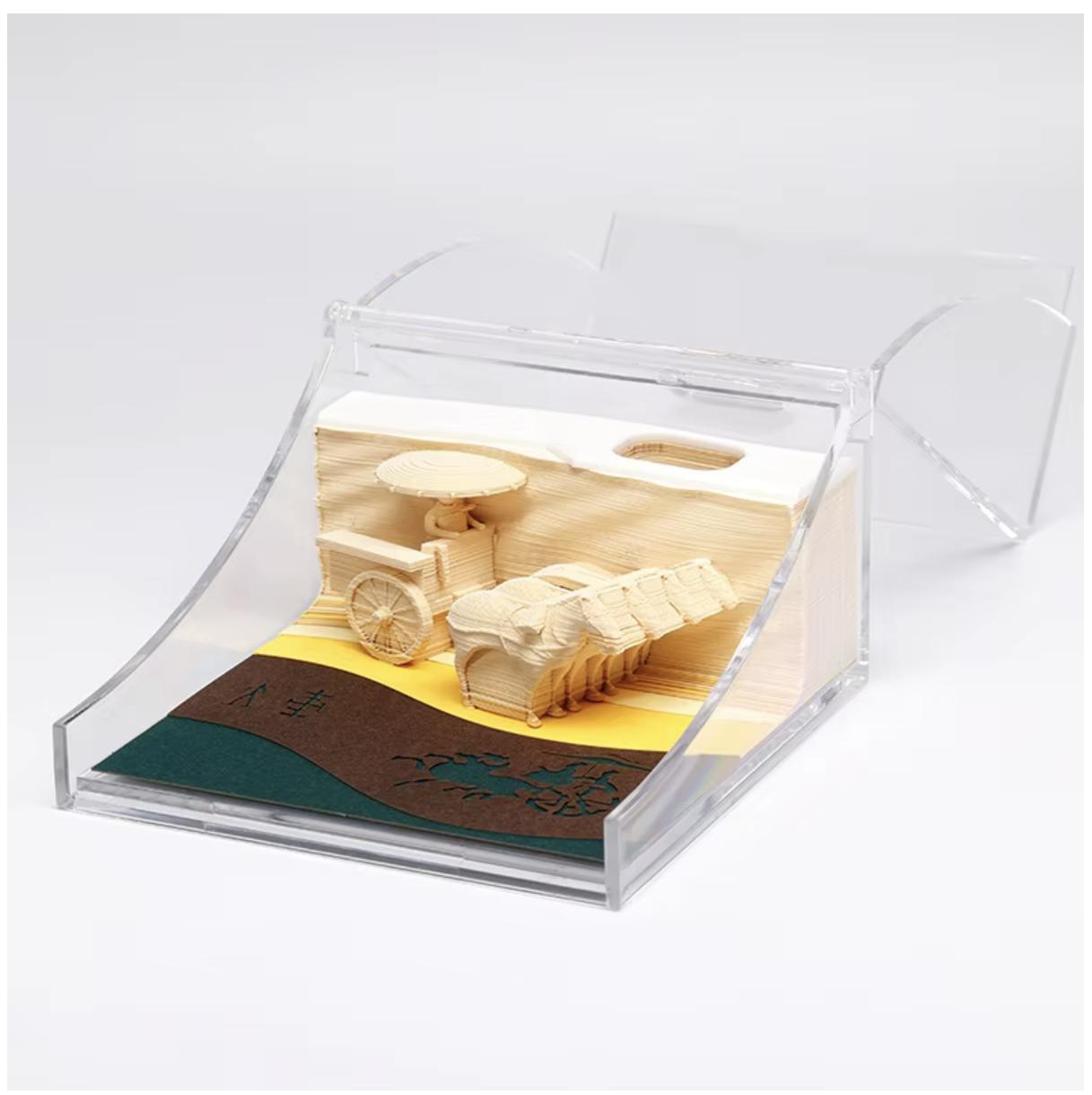 HOT SALE 3D Memo Pad Custom Magic Castle Weekly Deals Notepad Birthday Gift Set (as the picture,85*85*36mm)