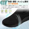 [NEARDREAM] [Slip-on sneakers you can wear while standing] Easy-to-wear shoes for men, black, for standing work, comfortable for walking, mesh, lightw