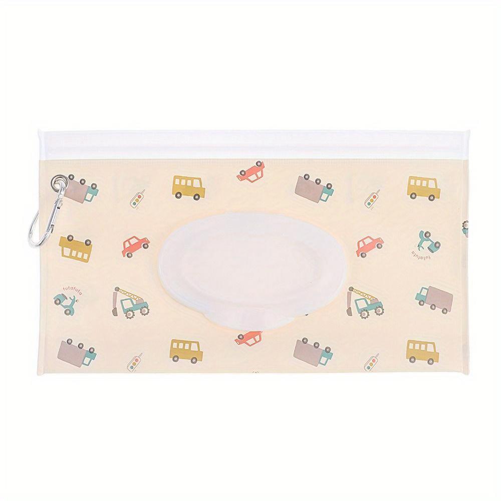 EVA Baby Wet Wipe Pouch Portable Wipes Holder Case Flip Cover Snap-Strap Reusable Refillable Cosmetic Pouch Useful Tissue Box