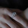Lily of the Valley Pearl Vintage Ring: Women's Diamond Flower Design