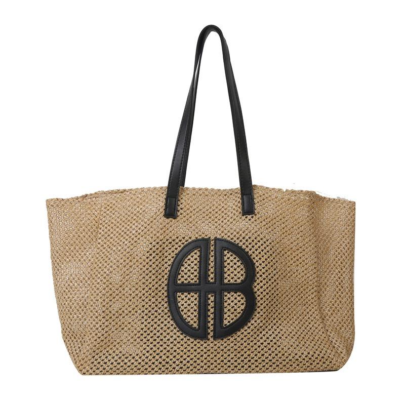 Nuova piccola borsa intrecciata fresca colore a contrasto paglia moda tendenza borsa da donna borsa a spalla borsa a mano