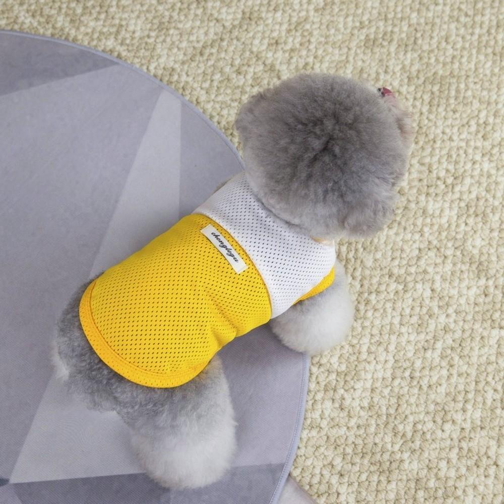 Lightweight Pet Mesh Vest Two-Tone Design Dog T-Shirt Fashion Summer Dog Clothing  Casual Outfit