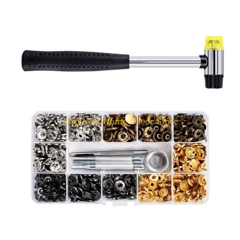 92MF 100/120 szt. Zestawy Dziurek 12,5 mm 4 Kolory Zestaw Oczk do Dziurek z Narzędziem do Montażu Zestawy Dziurkaczy do Skórzanego Paska Ubrań