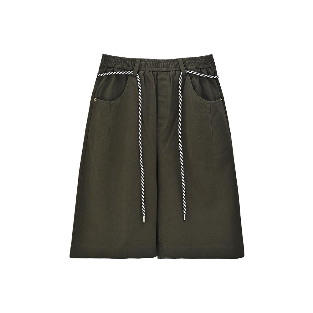 

ABOUTSEA Women s A-line Cotton Workwear Shorts with Drawstring and Bronze Rivets. Large сосна зеленый
