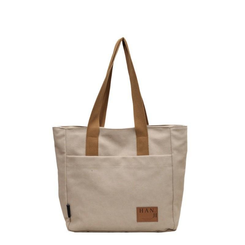 Large Capacity Canvas Tote Bag Women Fashion Commuter Shopping Handbag Mommy Bag Cross-border
