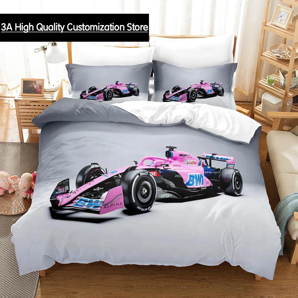 Formula Racing Car Bedding Sets 3D Boys Duvet Cover Set With Pillowcase Twin Full Queen King Bedclothes Bed Linen For Boys Girls