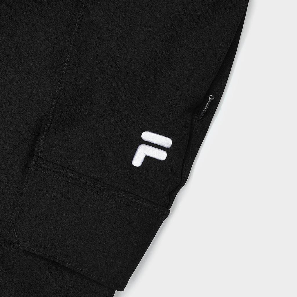 FILA Urban Tech Solid Logo Straight Fit Woven Sports Pants Women bottoms Black T11W341801FBK