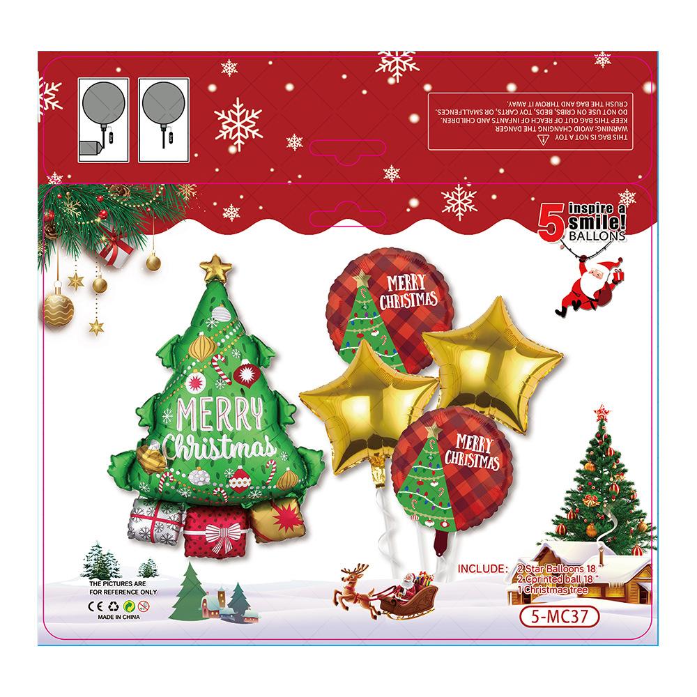 New Christmas New Year Balloon Set Family Mall Holiday Decoration Props Party Balloon